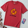 Still Buffering Pumpkin T-Shirt for Halloween - Red unfolded t-shirt mockup