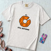 Still Buffering Pumpkin T-Shirt for Halloween - White unfolded t-shirt mockup