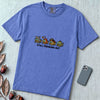 Still Freaking Out Halloween Fish T-Shirt - Flo Blue unfolded t-shirt mockup