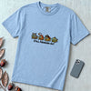 Still Freaking Out Halloween Fish T-Shirt - Washed Denim unfolded t-shirt mockup