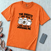 The Ghosts Are Real And They’re Judging Me T-Shirt - Burnt Orange unfolded t-shirt mockup