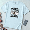 The Ghosts Are Real And They’re Judging Me T-Shirt - Chambray unfolded t-shirt mockup