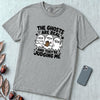 The Ghosts Are Real And They’re Judging Me T-Shirt - Granite unfolded t-shirt mockup