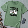 The Ghosts Are Real And They’re Judging Me T-Shirt - Light Green unfolded t-shirt mockup