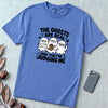 The Ghosts Are Real And They’re Judging Me T-Shirt - Mystic Blue unfolded t-shirt mockup