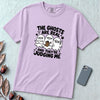 The Ghosts Are Real And They’re Judging Me T-Shirt - Orchid unfolded t-shirt mockup