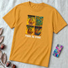 "This Is Fine, Everything Is Fine" I'm Fine Meme T-Shirt - Dog on Fire Graphic Tee - Mustard unfolded t-shirt mockup