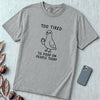 Too Tired to Poop on People Today Pigeon T-Shirt - Granite unfolded t-shirt mockup