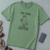 Too Tired to Poop on People Today Pigeon T-Shirt - Light Green unfolded t-shirt mockup