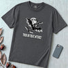 Trick Or Treat Witches! Funny Halloween Bat T-Shirt - Graphite unfolded t-shirt mockup