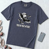 Trick Or Treat Witches! Funny Halloween Bat T-Shirt - Navy unfolded t-shirt mockup