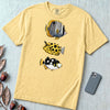 Tropical Fish Graphic T-Shirt - Butter unfolded t-shirt mockup