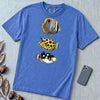 Tropical Fish Graphic T-Shirt - Flo Blue unfolded t-shirt mockup
