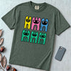 Unisex Garment-Dyed Heavyweight Comfort Colors T-Shirt, Abstract Octopus Tee, Radiant Art T-shirt - Blue Spruce unfolded t-shirt mockup