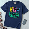 Unisex Garment-Dyed Heavyweight Comfort Colors T-Shirt, Abstract Octopus Tee, Radiant Art T-shirt - True Navy unfolded t-shirt mockup