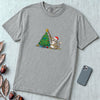 Unisex garment-dyed heavyweight Comfort Colors t-shirt - Grumpy Christmas Cat T-Shirt, Funny Cat Shirt, Xmas Tee for Sarcastic Cat Lover Gift - Granite unfolded t-shirt mockup