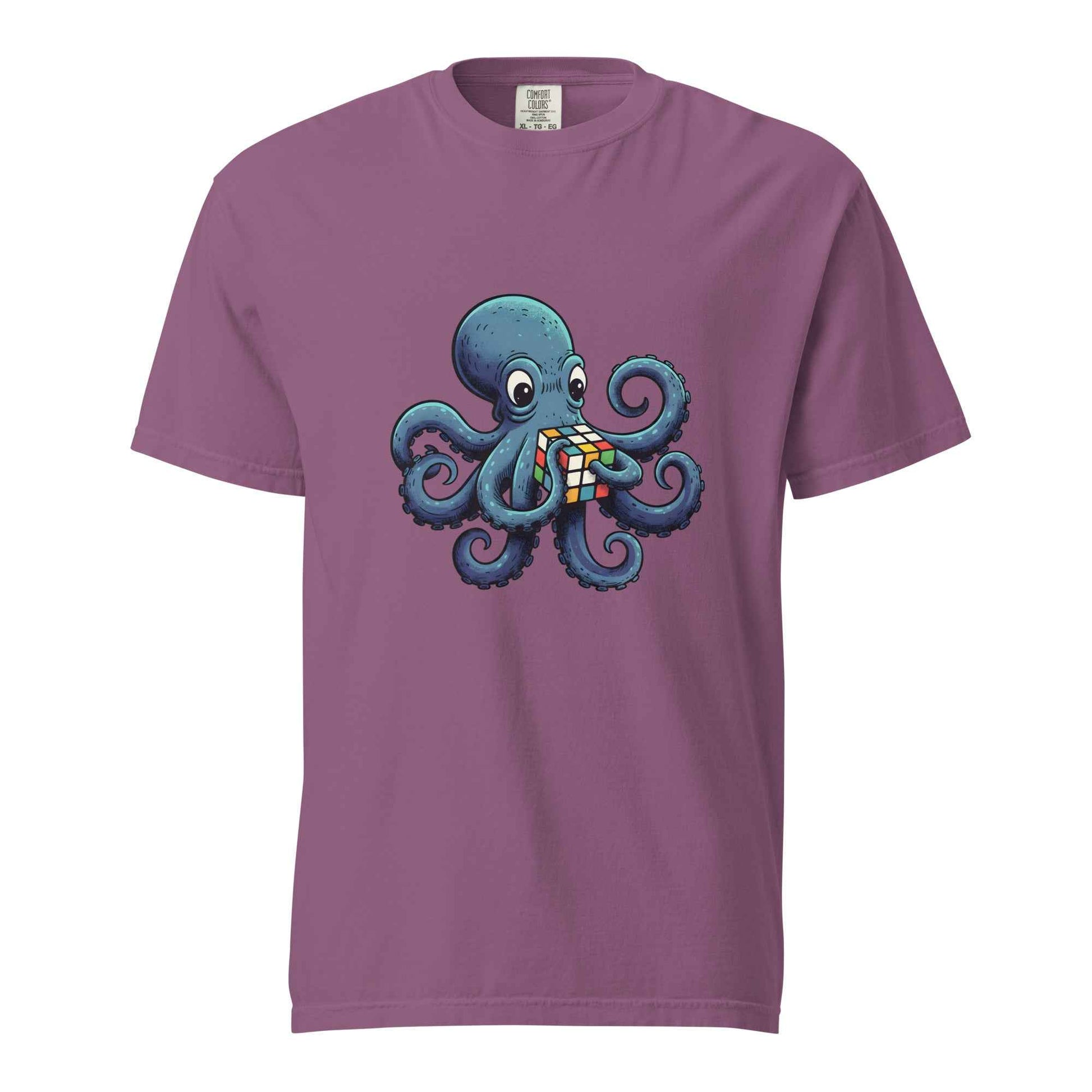 Octopus Solving Rubik's Cube T-Shirt, Funny Nerdy Shirt