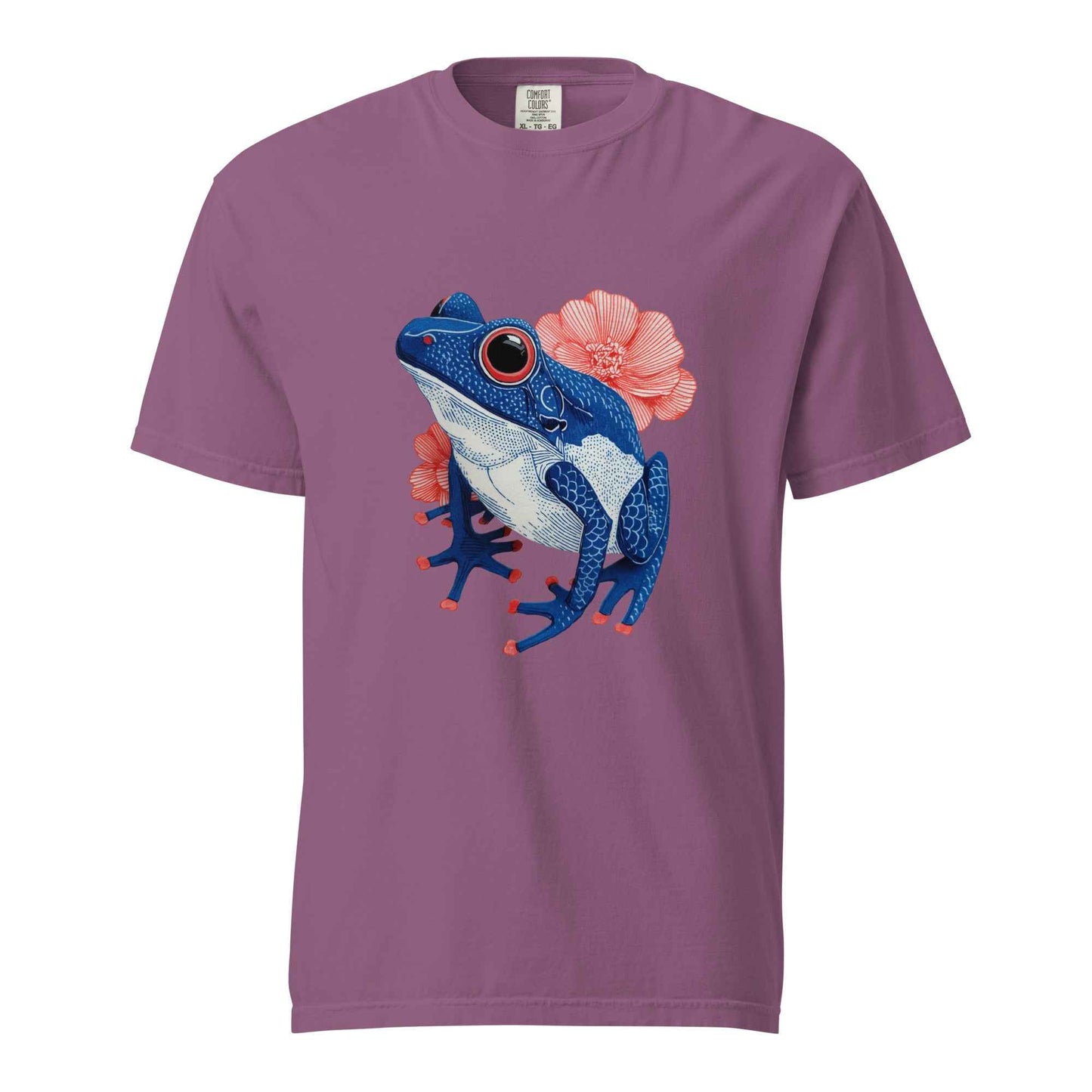 Blue Tree Frog & Botanical Graphic Tee