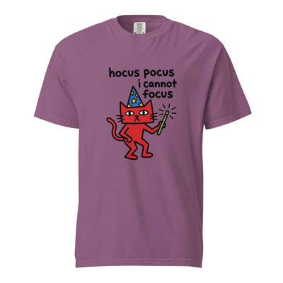 Hocus Pocus I Cannot Focus Cat T-Shirt, ADHD Humor Tee