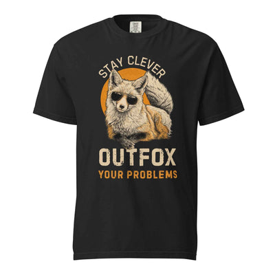 Vintage Fox T-Shirt: Stay Clever, Outfox Your Problems, Comfort Colors Graphic Tee