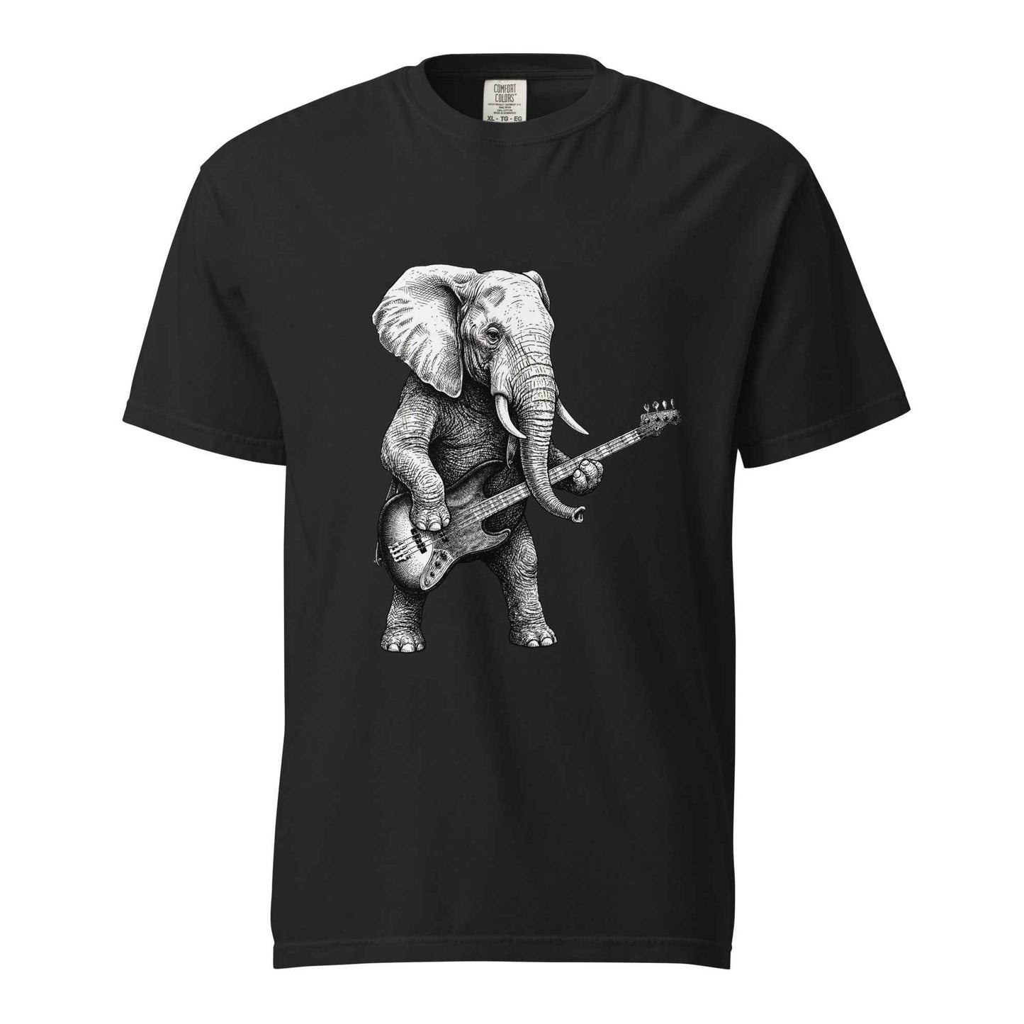 "The Heavy Rhythm" Elephant Bassist Graphic T-shirt