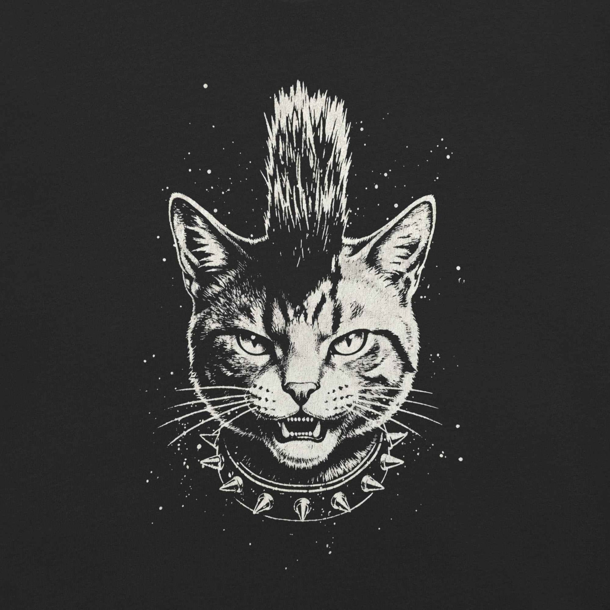 Punk Cat T-Shirt, Funny Mohawk Cat