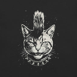 Punk Cat T-Shirt, Funny Mohawk Cat