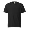 Black t-shirt on a white background