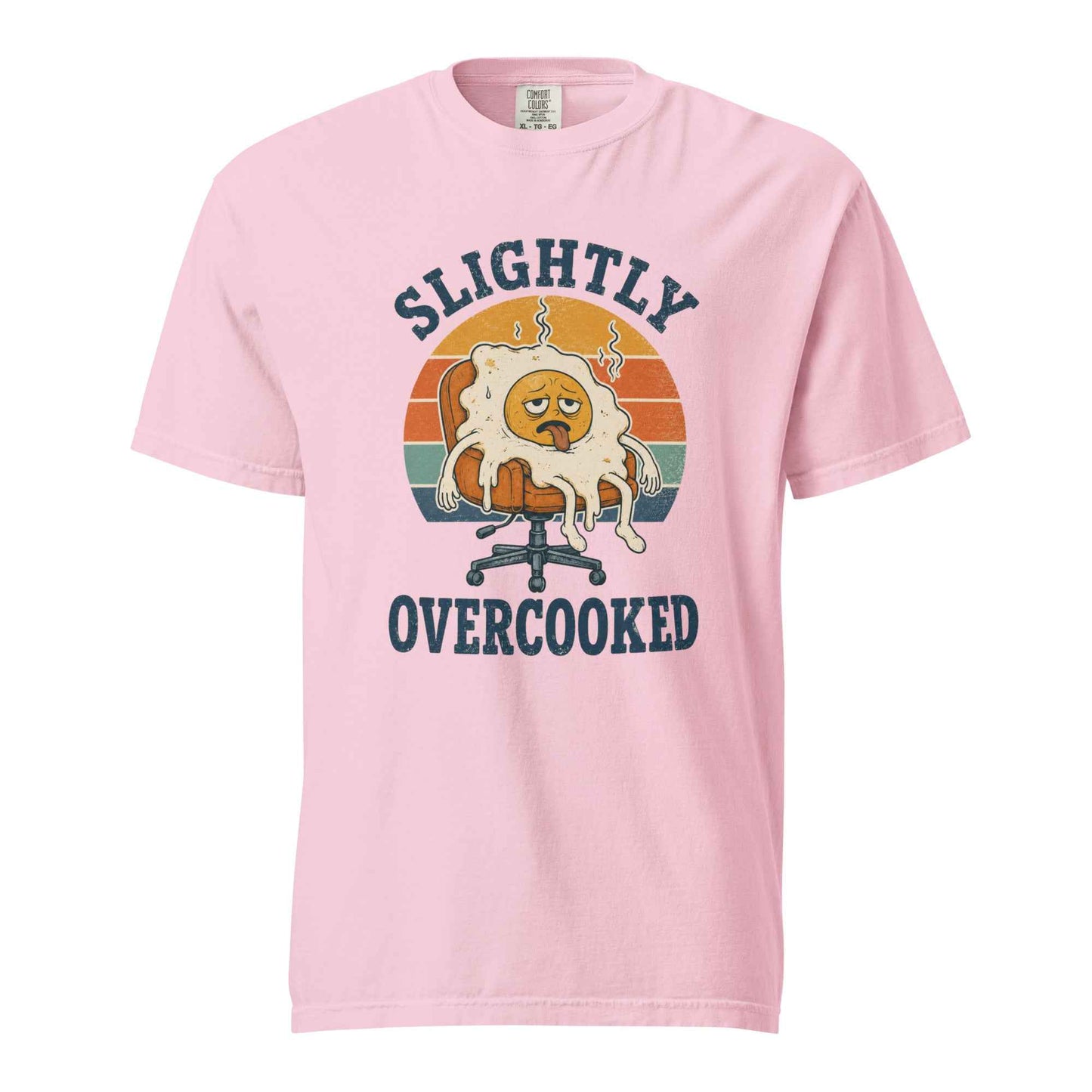 Funny Fried Egg Burnout T-Shirt, Slightly Overcooked Tee