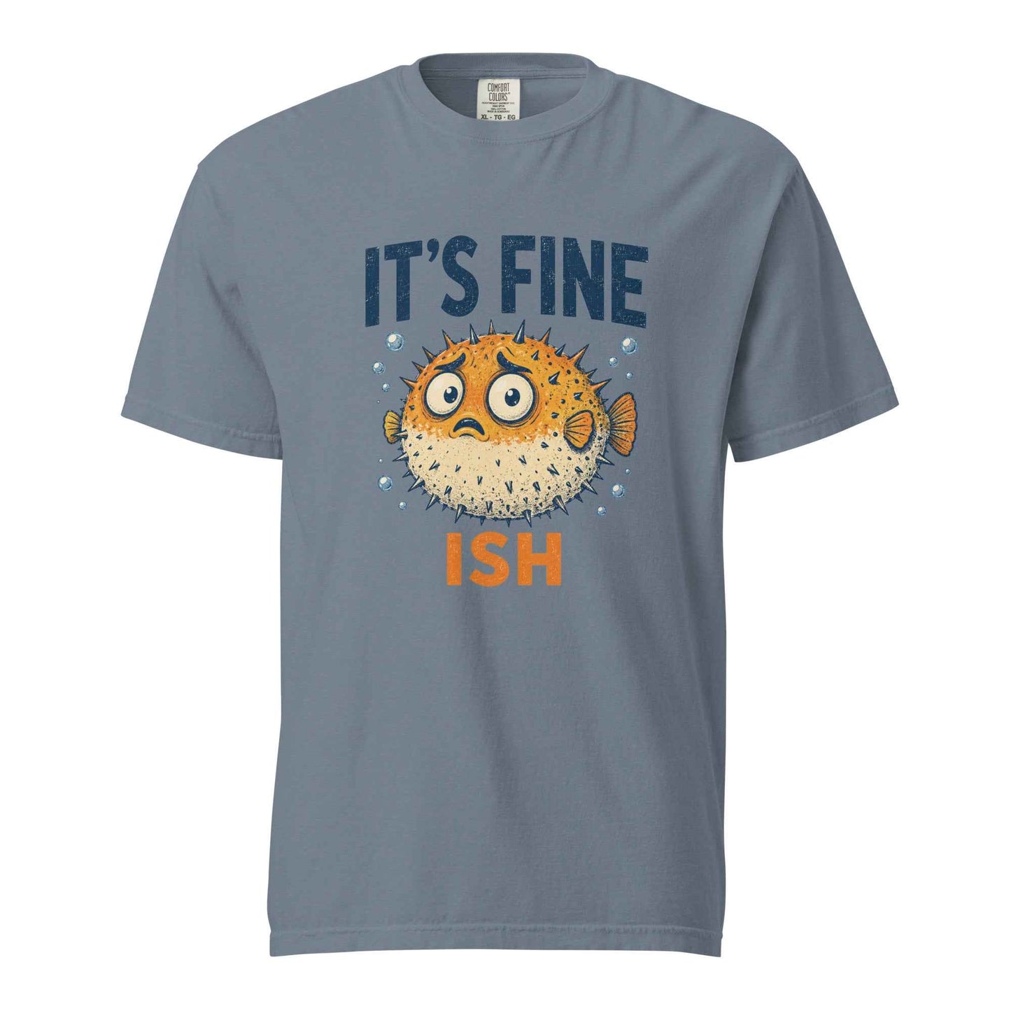 Funny Pufferfish T-Shirt | It’s Fine-ish Burnout Tee