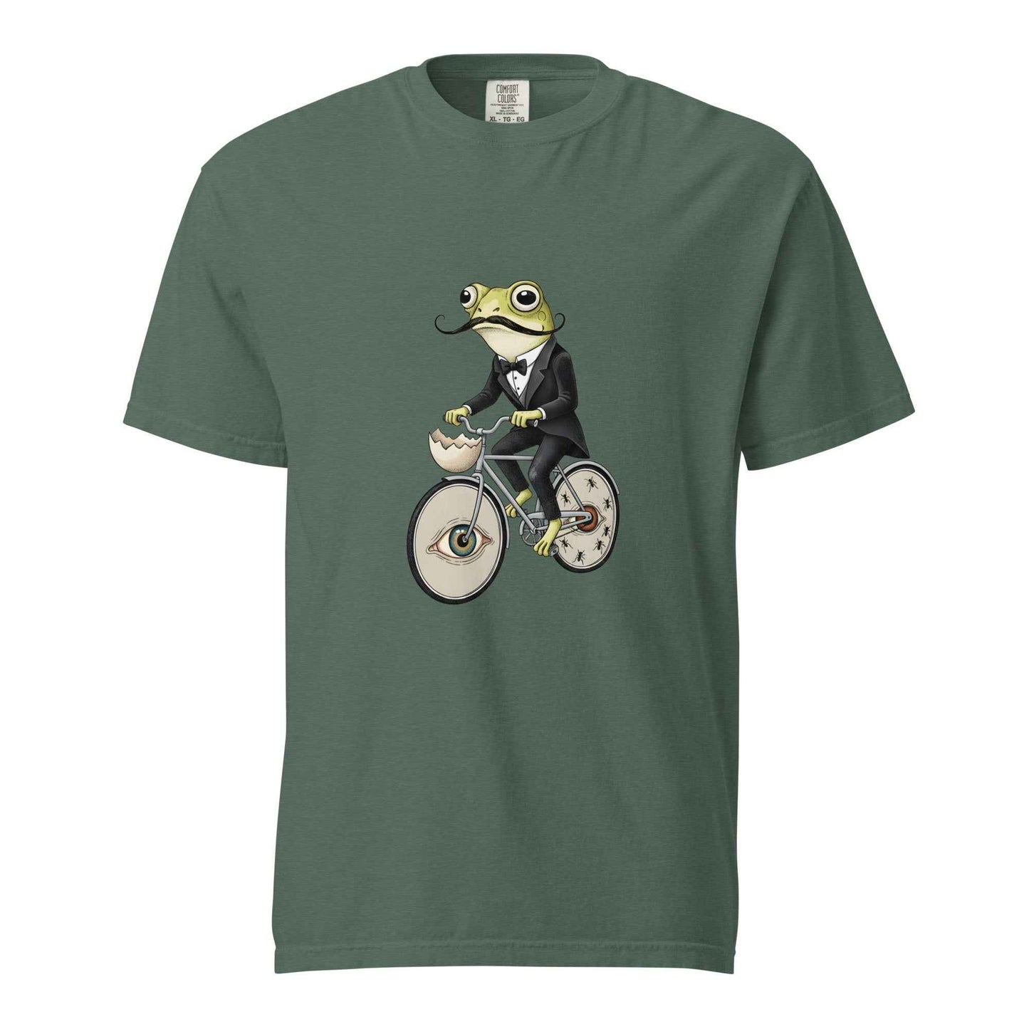 Salvador Dali Inspired Frog Shirt, Frog on Bicycle Tee