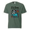 It’s Fine Dog T-shirt, Burnout Humor