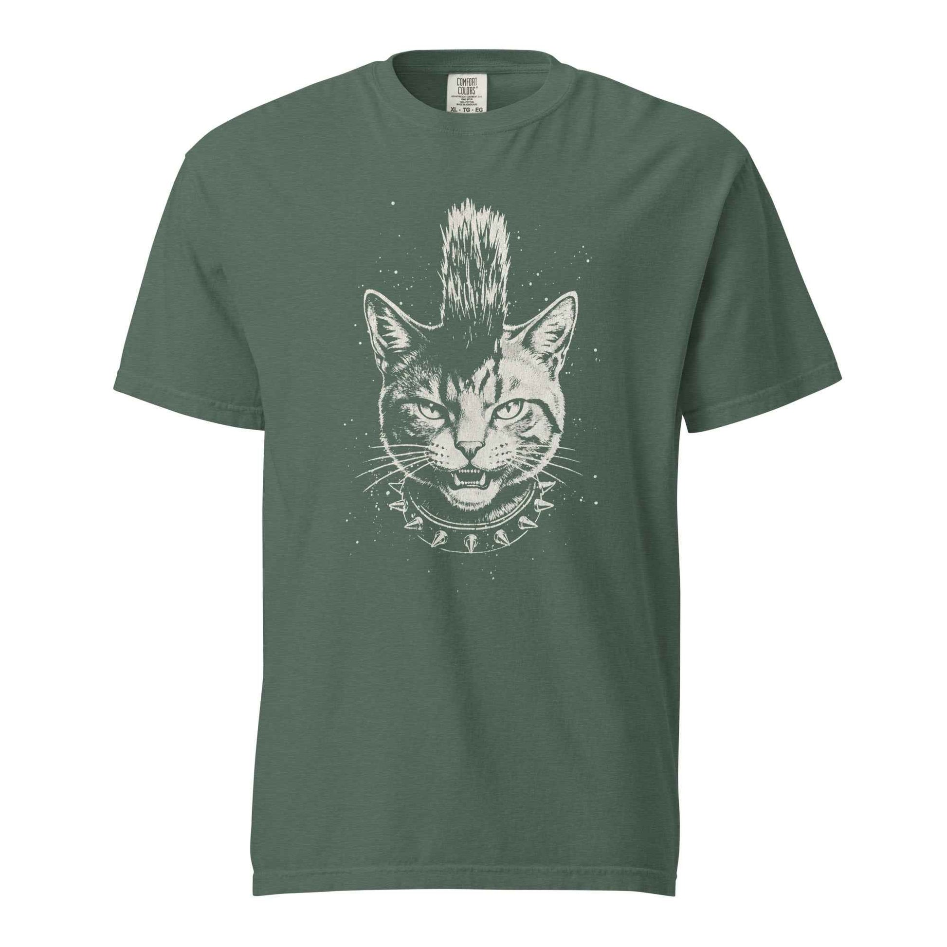 Punk Cat T-Shirt, Funny Mohawk Cat