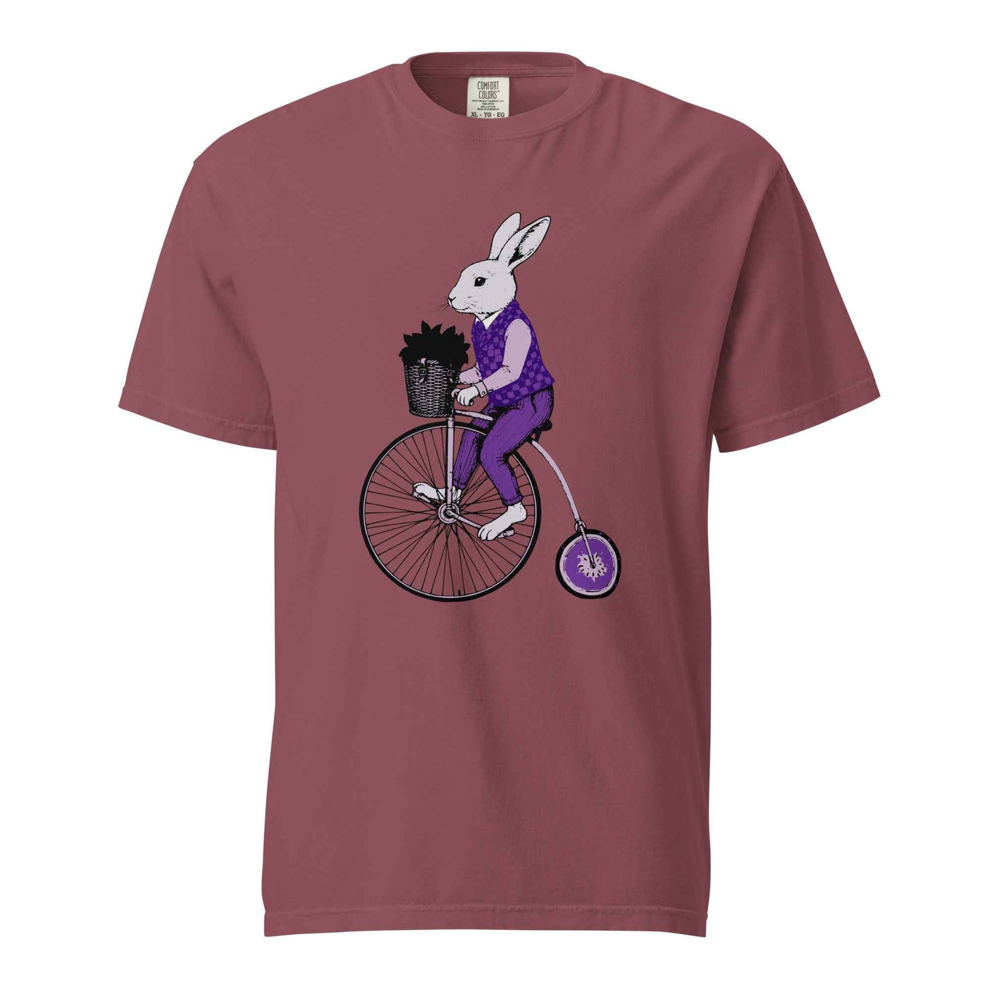 Vintage Bunny Bicycle T-Shirt — Rabbit on Penny Farthing