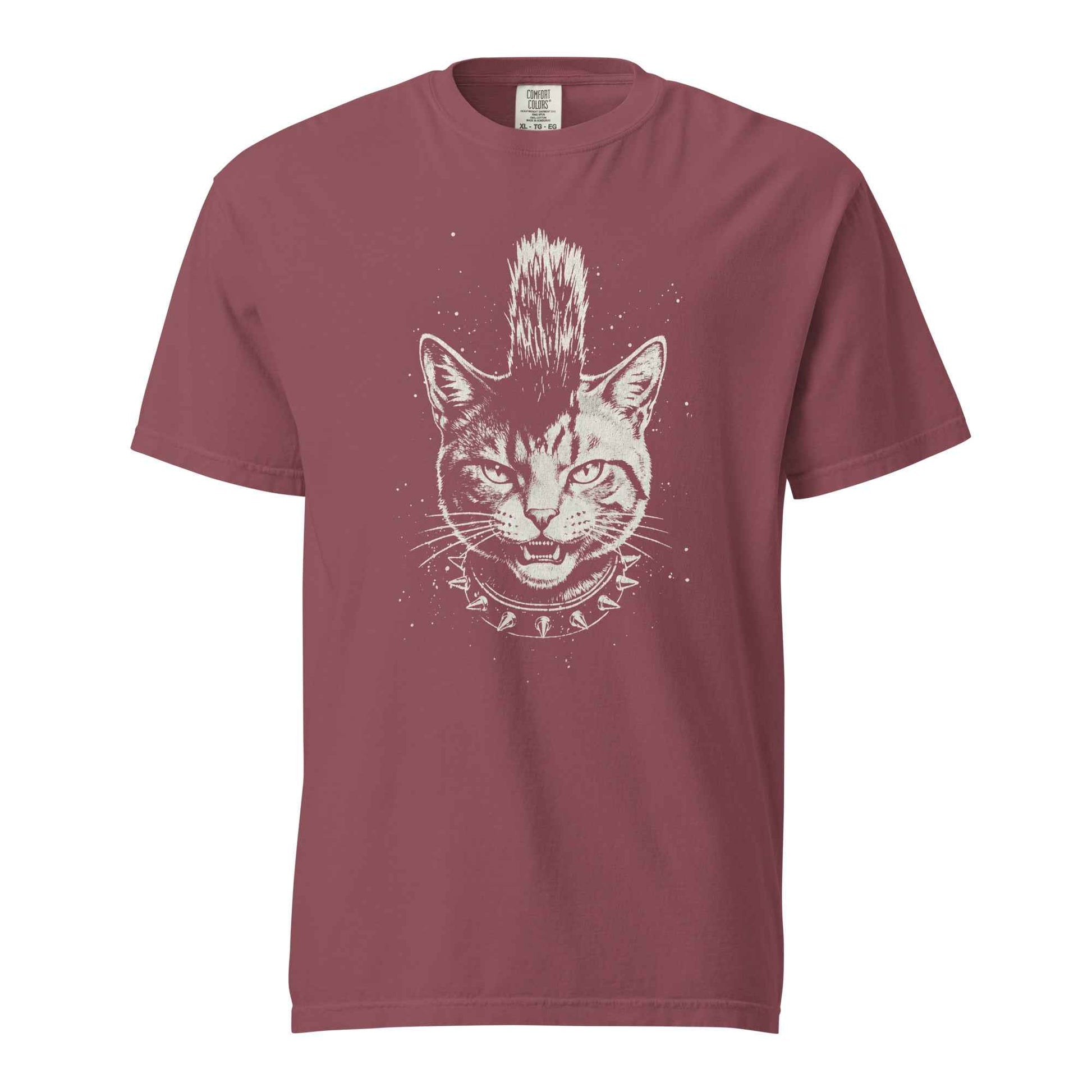 Punk Cat T-Shirt, Funny Mohawk Cat