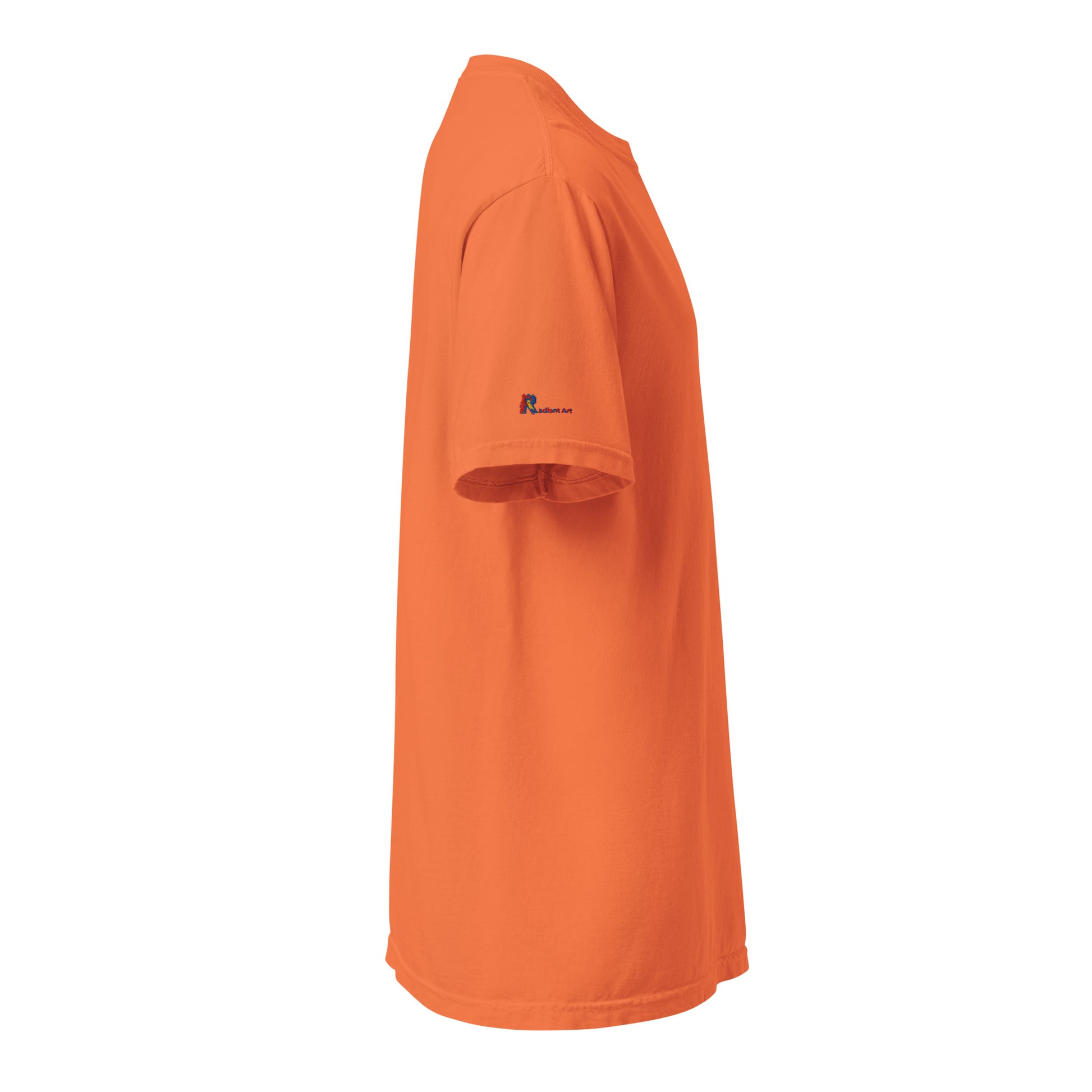 Orange t-shirt on a white background