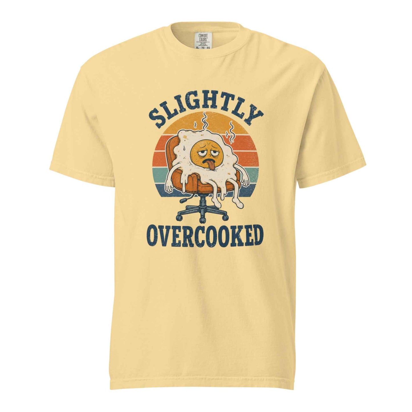 Funny Fried Egg Burnout T-Shirt, Slightly Overcooked Tee