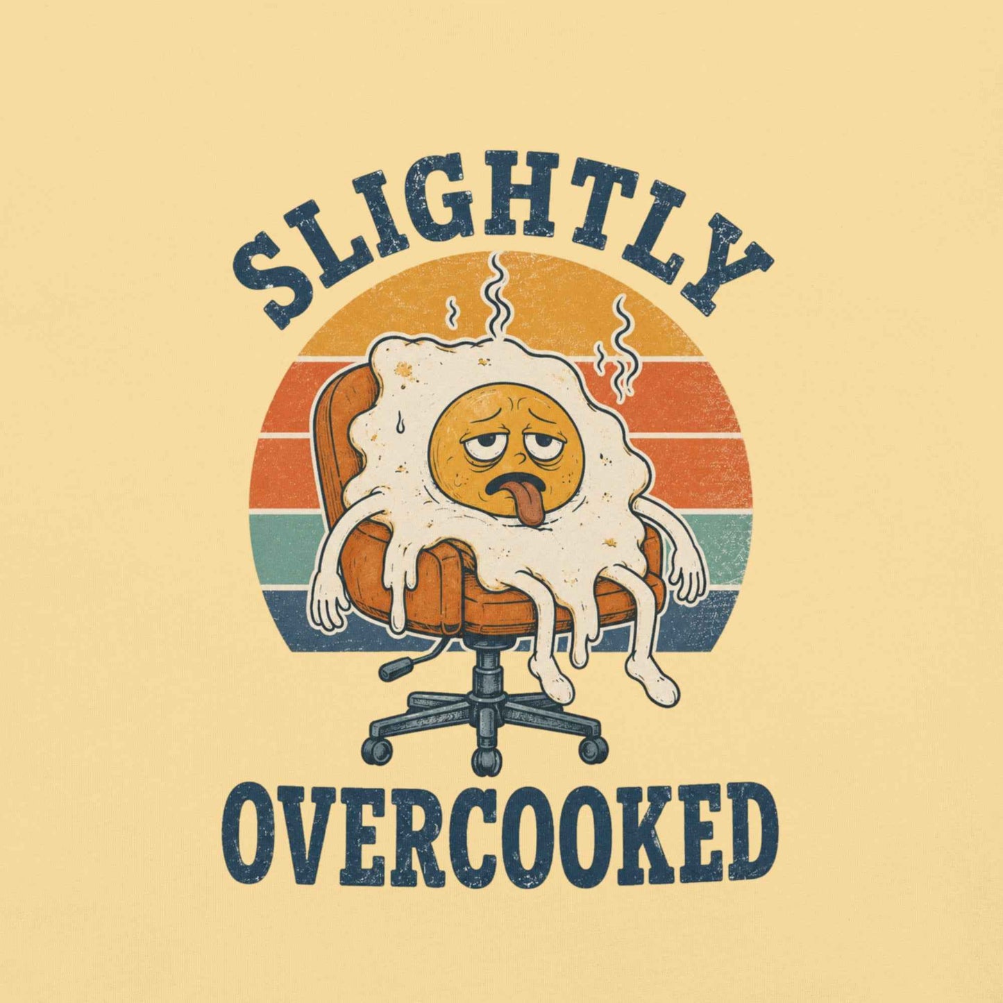 Funny Fried Egg Burnout T-Shirt, Slightly Overcooked Tee