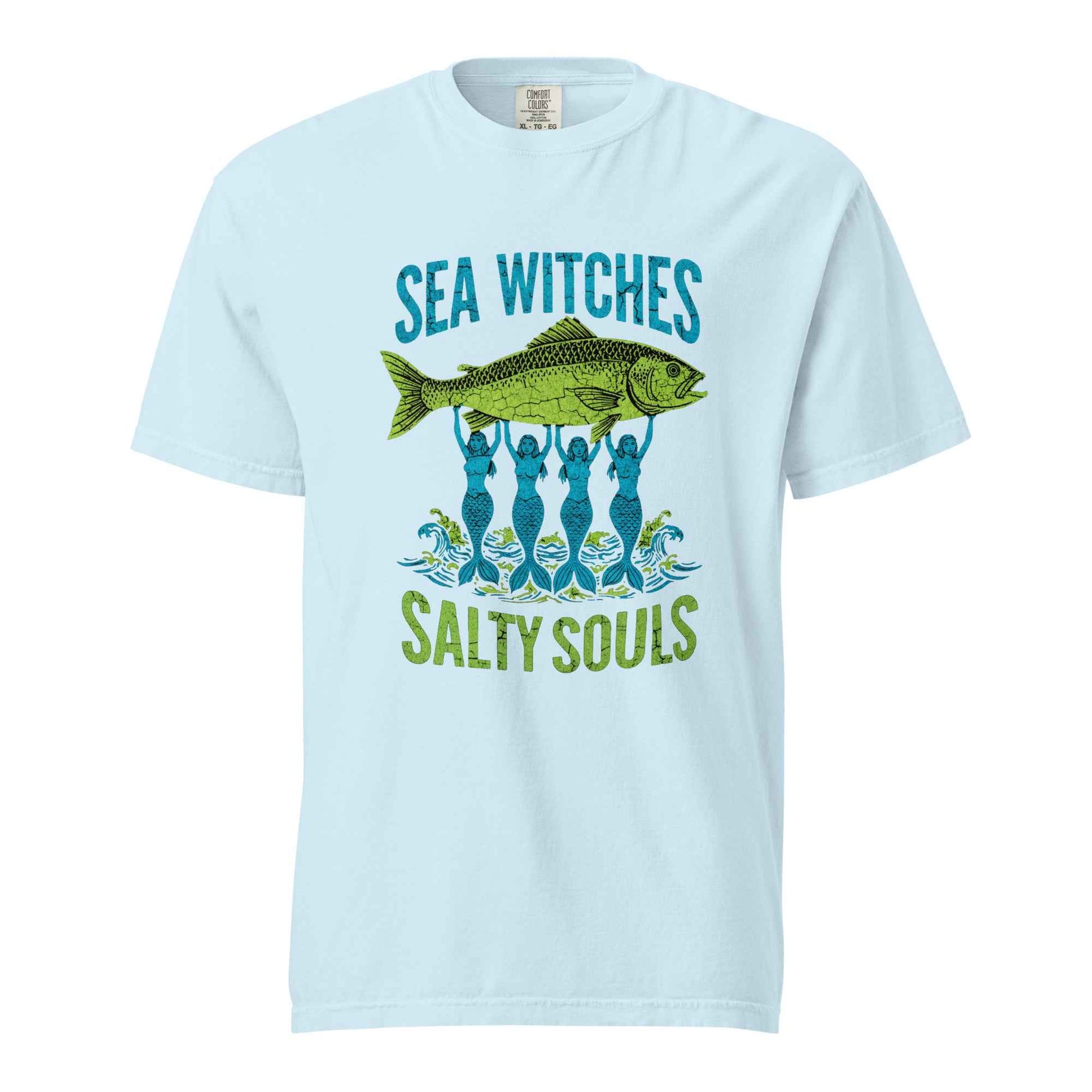 Sea Witches and Salty Souls Graphic T-Shirt Chambray