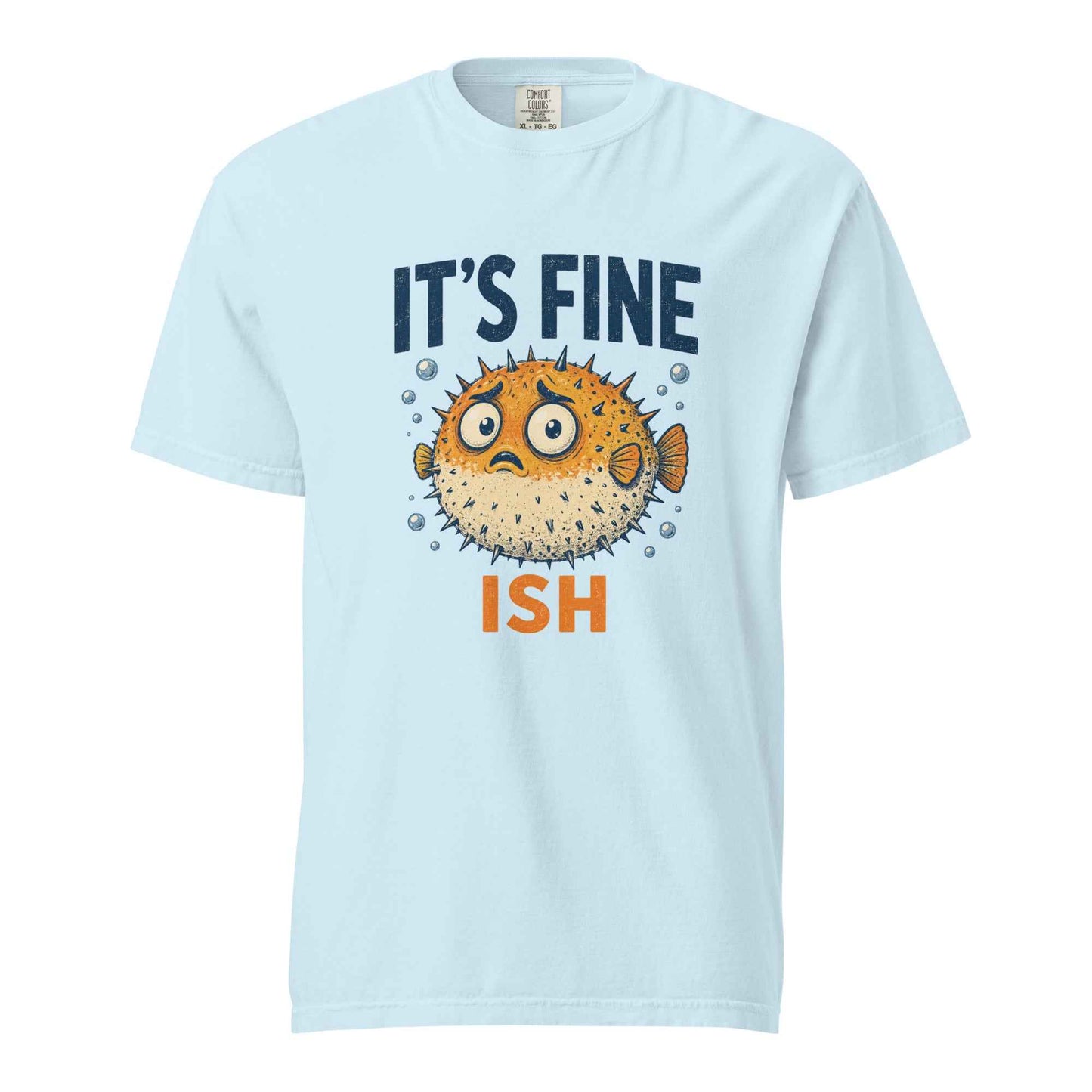 Funny Pufferfish T-Shirt | It’s Fine-ish Burnout Tee