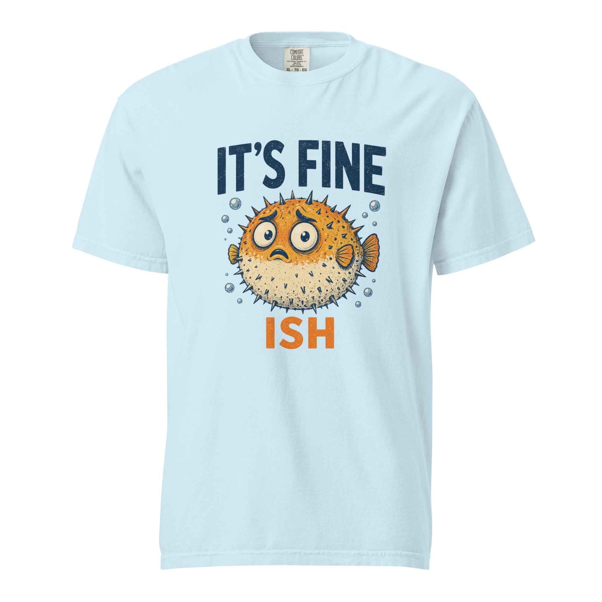 Funny Pufferfish T-Shirt | It’s Fine-ish Burnout Tee
