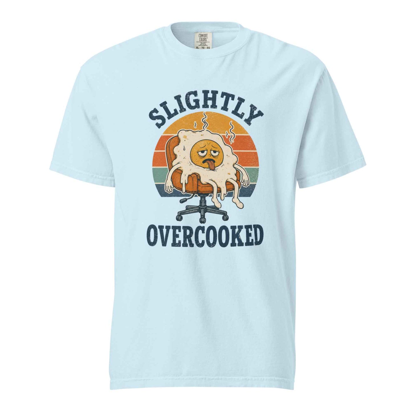 Funny Fried Egg Burnout T-Shirt, Slightly Overcooked Tee