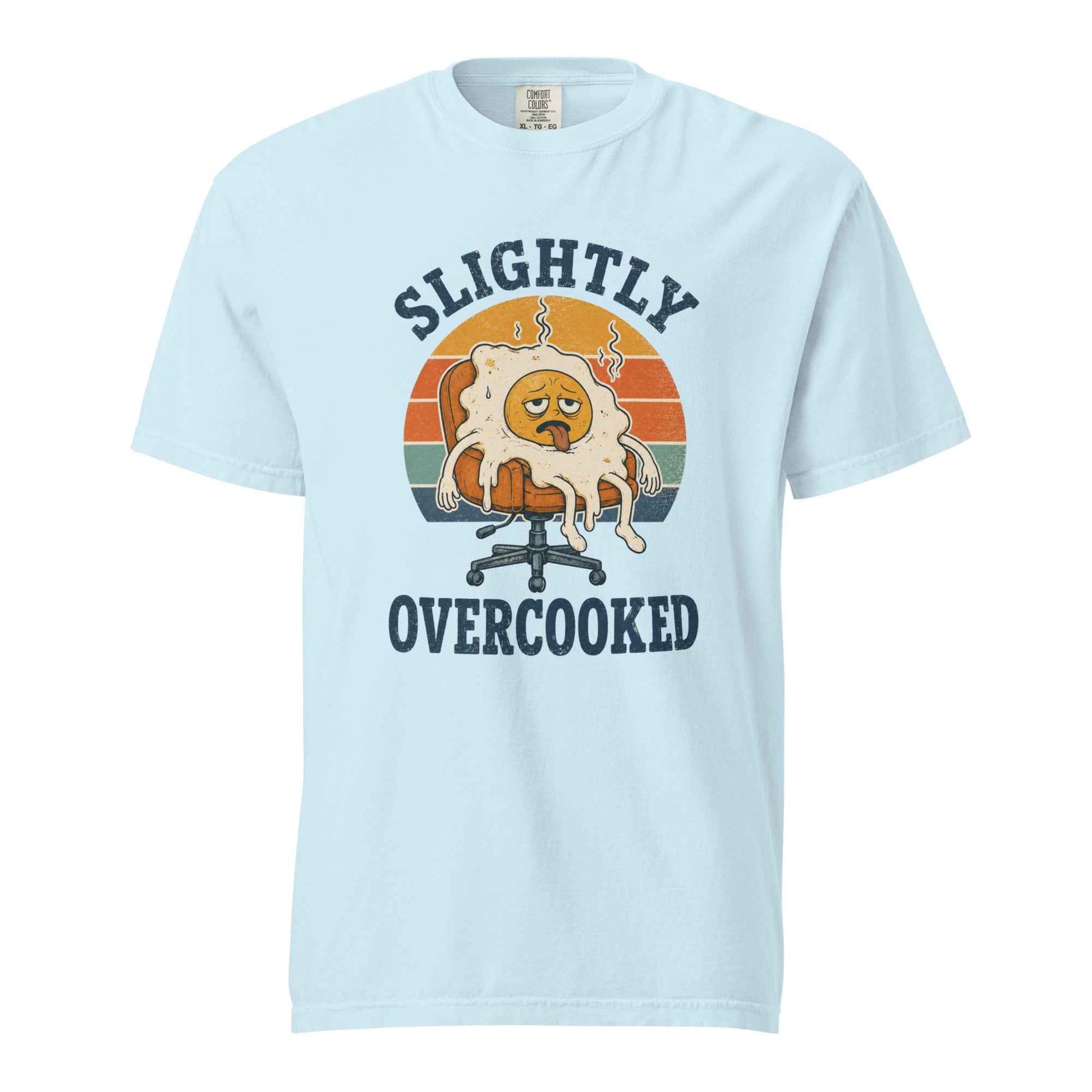 Funny Fried Egg Burnout T-Shirt, Slightly Overcooked Tee