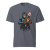Denim blue Punch 2030 Heart Core warrior monkey t-shirt - team punch shirt