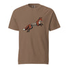 Espresso brown Spring-Loaded Slinky Fox graphic tee - funny fox coil spring shirt