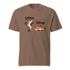 Funny Salmon-Salmoff Pun T-Shirt, Exhausted Fish Humor