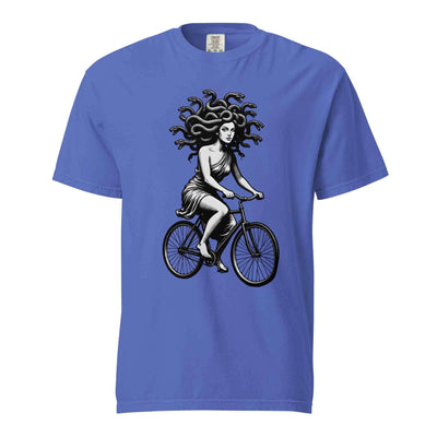 Medusa Gorgon on a Bicycle T-Shirt, Greek Mythology Tee