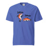 Funny Salmon-Salmoff Pun T-Shirt, Exhausted Fish Humor