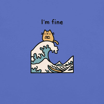 I’m Fine Cat Japanese Wave T-Shirt