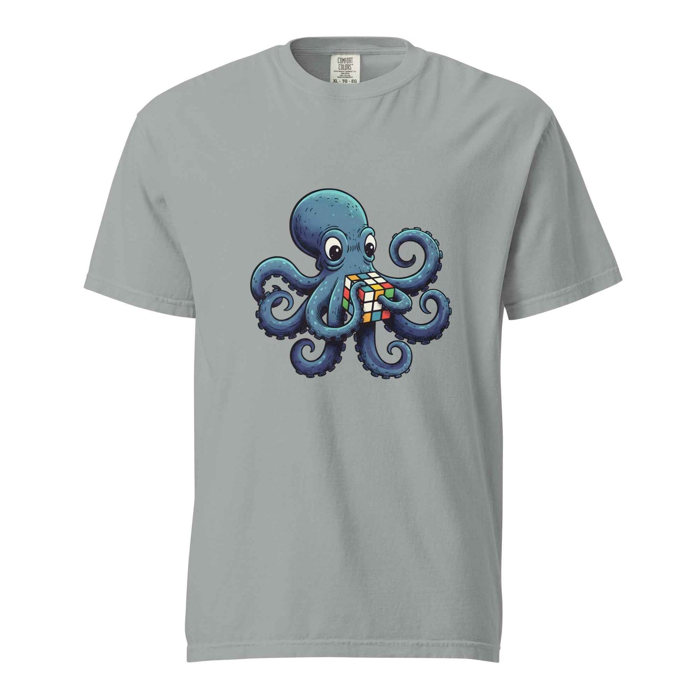 Octopus Solving Rubik's Cube T-Shirt, Funny Nerdy Shirt